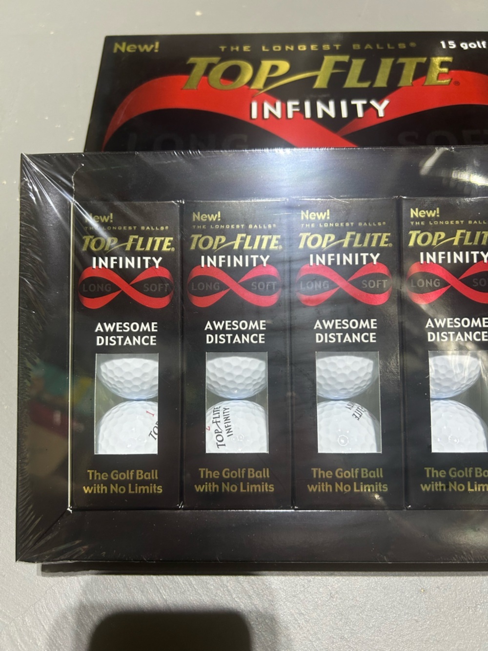 (NEW) Top Flite Infinity Long Soft Awesome Distance 15 Pack Golf Balls - Picture 7 of 8